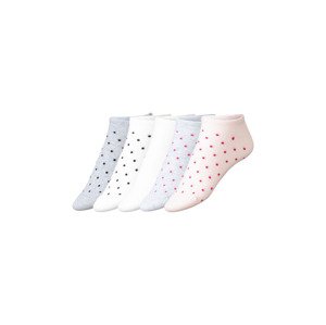 esmara Dámské nízké ponožky, 5 párů (39/42, šedá / bílá / světle růžová)