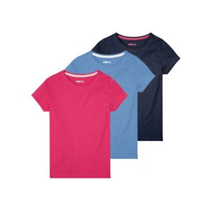 pepperts!® Dívčí triko, 3 kusy (child#female#ne, 134/140, světle modrá / růžová / tmavě modrá)