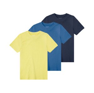 pepperts!® Chlapecké triko, 3 kusy (child#male#ne, 122/128, žlutá / námořnická modrá / modrá)
