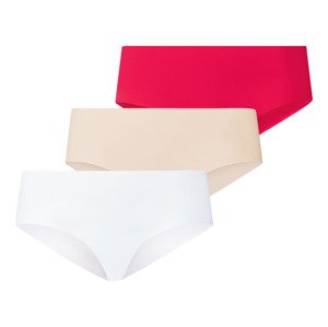 esmara Dámské kalhotky, 3 kusy (XS (32/34), červená/tělová/bílá)