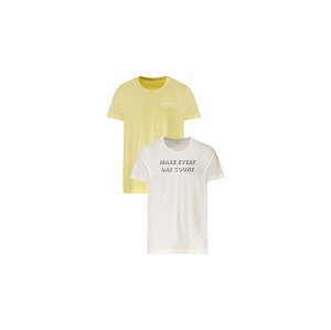 Livergy® Pánské triko, 2 kusy (XL (56/58), žlutá/bílá)