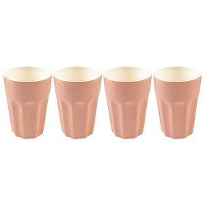 ERNESTO® Hrnky na espresso / cappuccino / latte m (světle růžová, cappuccino, 4 kusy)