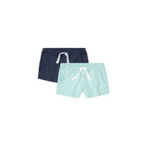 pepperts!® Dívčí šortky, 2 kusy (146/152, navy modrá / mintová)