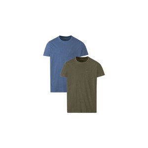 LIVERGY® Pánské triko, 2 kusy (adult#male#ne, S (44/46), zelená/modrá)