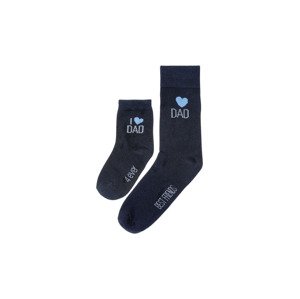 Pánské / Dětské ponožky, 2 páry (39–42 / 27–30, navy modrá)