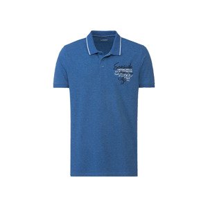 LIVERGY® Pánské polotriko „Slim Fit“ (adult#male#ne, S (44/46), modrá/potisk)