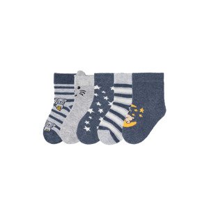 lupilu® Chlapecké ponožky s BIO bavlnou, 5 párů (11/14, modrá/šedá)