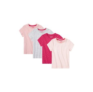lupilu® Dívčí triko, 4 kusy (child#female#ne, 86/92, světle růžová)
