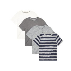 lupilu® Chlapecké triko, 4 kusy (child#male#ne, 86/92, bílá/šedá/modrá)