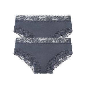 esmara® Dámské kalhotky, 2 kusy (adult#female#ne#briefs, M (40/42), námořnická modrá)
