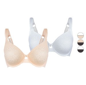 esmara® Dámská podprsenka XXL, 2 kusy (ne#bra)
