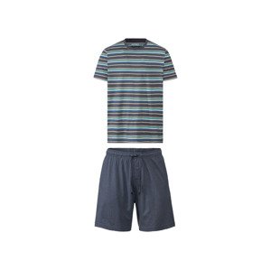 LIVERGY® Pánské pyžamo (adult#male, S (44/46), pruhovaná / navy modrá)