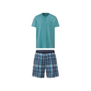 LIVERGY® Pánské pyžamo (adult#male, S (44/46), kostka/zelená)