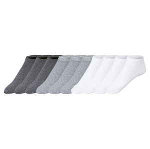 LIVERGY Pánské nízké ponožky, 10 párů (43/46, šedá/bílá)