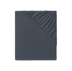 LIVARNO home Žerzejové napínací prostěradlo, 90–100 x (tmavě šedá)