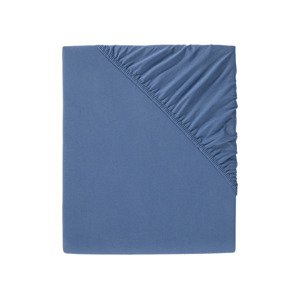LIVARNO home Žerzejové napínací prostěradlo, 90–100 x (modrá)