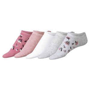 esmara Dámské nízké ponožky, 5 párů (35/38, šedá / bílá / tmavě růžová)