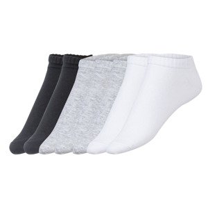 esmara® Dámské nízké ponožky, 7 párů (39/42, bílá/šedá/černá)