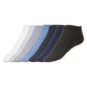 LIVERGY® Pánské nízké ponožky, 7 párů (adult#male, 39/42, šedá / bílá / navy modrá)