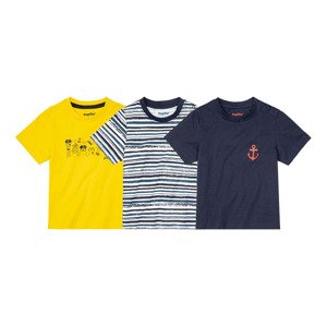 lupilu® Chlapecké triko, 3 kusy (child#male#ne, 86/92, žlutá/modrá)