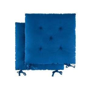 LIVARNO home Podsedák, 40 x 40 cm, 2 kusy (modrá)