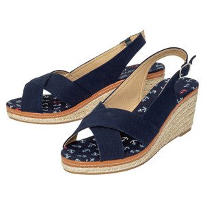 esmara® Dámské sandály na klínku (36, námořnická modrá)