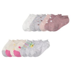 lupilu Dívčí ponožky s BIO bavlnou, 7 párů