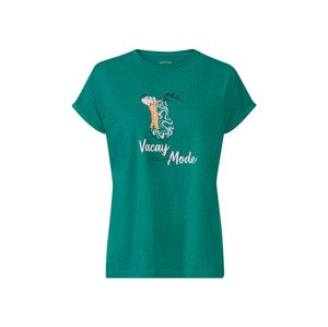 esmara® Dámské triko (adult#female#ne, XS (32/34), zelená/pruhovaná)