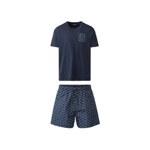 LIVERGY® Pánské pyžamo s BIO bavlnou (adult#male#ne#pants, S (44/46), navy modrá)