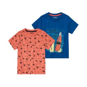 lupilu Chlapecké triko, 2 kusy (98/104, korálová/modrá)