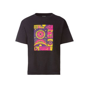 esmara Dámské triko (XS (32/34), černá/růžová/žlutá)