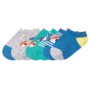 lupilu Chlapecké ponožky BIO, 7 párů (19/22, tyrkysová/šedá/modrá/žlutá)