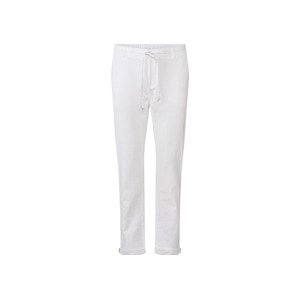 LIVERGY® Pánské lněné kalhoty "Straight Fit" (adult#male#no, 54, bílá)