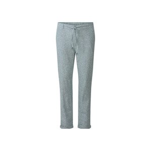 LIVERGY® Pánské lněné kalhoty "Straight Fit" (adult#male#ne, 46, zelená)