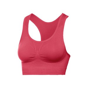 crivit Dámská sportovní bezešvá podprsenka, Med (XS (32/34), červená)