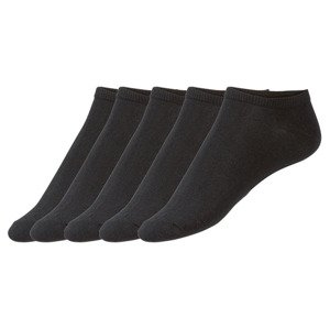 LIVERGY Pánské nízké ponožky, 5 párů (43/46, černá)