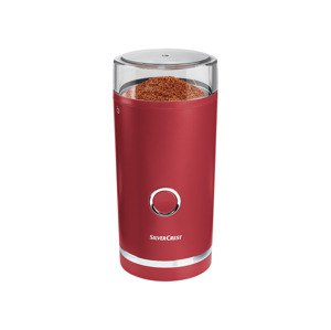 SILVERCREST® KITCHEN TOOLS Elektrický mlýnek na kávu SKMS 180 A1 (červená)