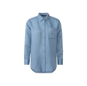 esmara Dámská lněná košile (40, modrá)