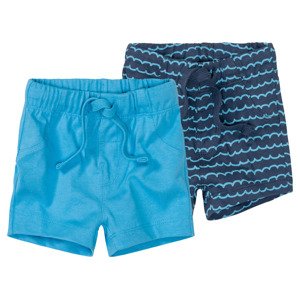 lupilu® Chlapecké kraťasy s BIO bavlnou, 2 kusy (navy modrá / modrá, 74/80)