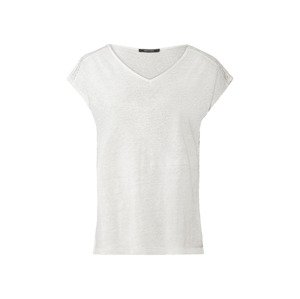 esmara® Dámské lněné triko (adult#female#ne, XS (32/34), bílá)
