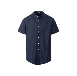 LIVERGY Pánská volnočasová košile "Modern Fit" (M (39/40), navy modrá)