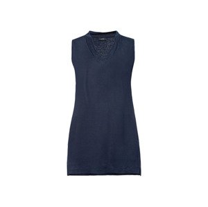 esmara® Dámský dlouhý lněný top (adult#female, XS (32/34), navy modrá)