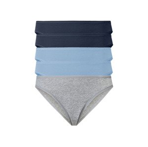 esmara® Dámské kalhotky, 5 kusů (adult#female#ne#briefs, XS (32/34), šedá / námořnická modrá / modrá)