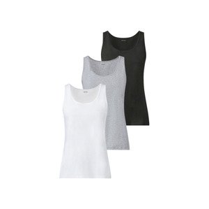 esmara® Dámské tílko, 3 kusy (adult#female#ne, XS (32/34), černá/zelená/bílá)