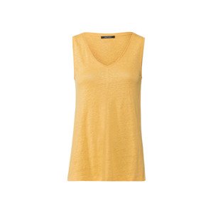 esmara® Dámské lněné triko (adult#female#ne, XS (32/34), žlutá)