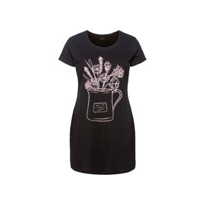 esmara Dámská noční košile XXL (XL (48/50), černá)