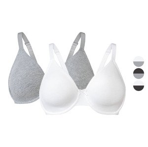 esmara® Dámská podprsenka XXL, 2 kusy (ne#bra)