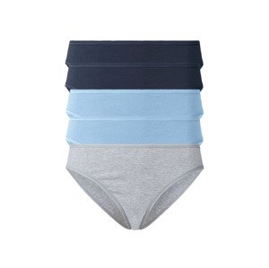 esmara Dámské kalhotky XXL, 5 kusů (XXL (52/54), šedá / námořnická modrá / modrá)