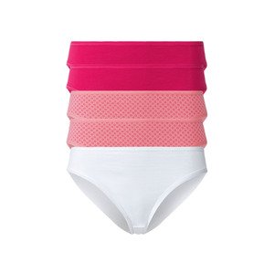 esmara Dámské kalhotky XXL, 5 kusů (XL (48/50), červená/růžová/bílá)