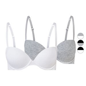 esmara® Dámská push-up podprsenka s krajkou, 2 kusy
